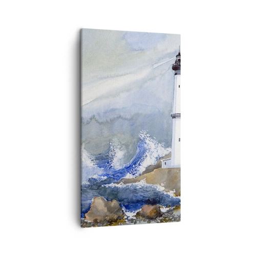 Cuadro sobre lienzo - Impresión de Imagen - Contra la oscuridad y la tormenta - 45x80 cm