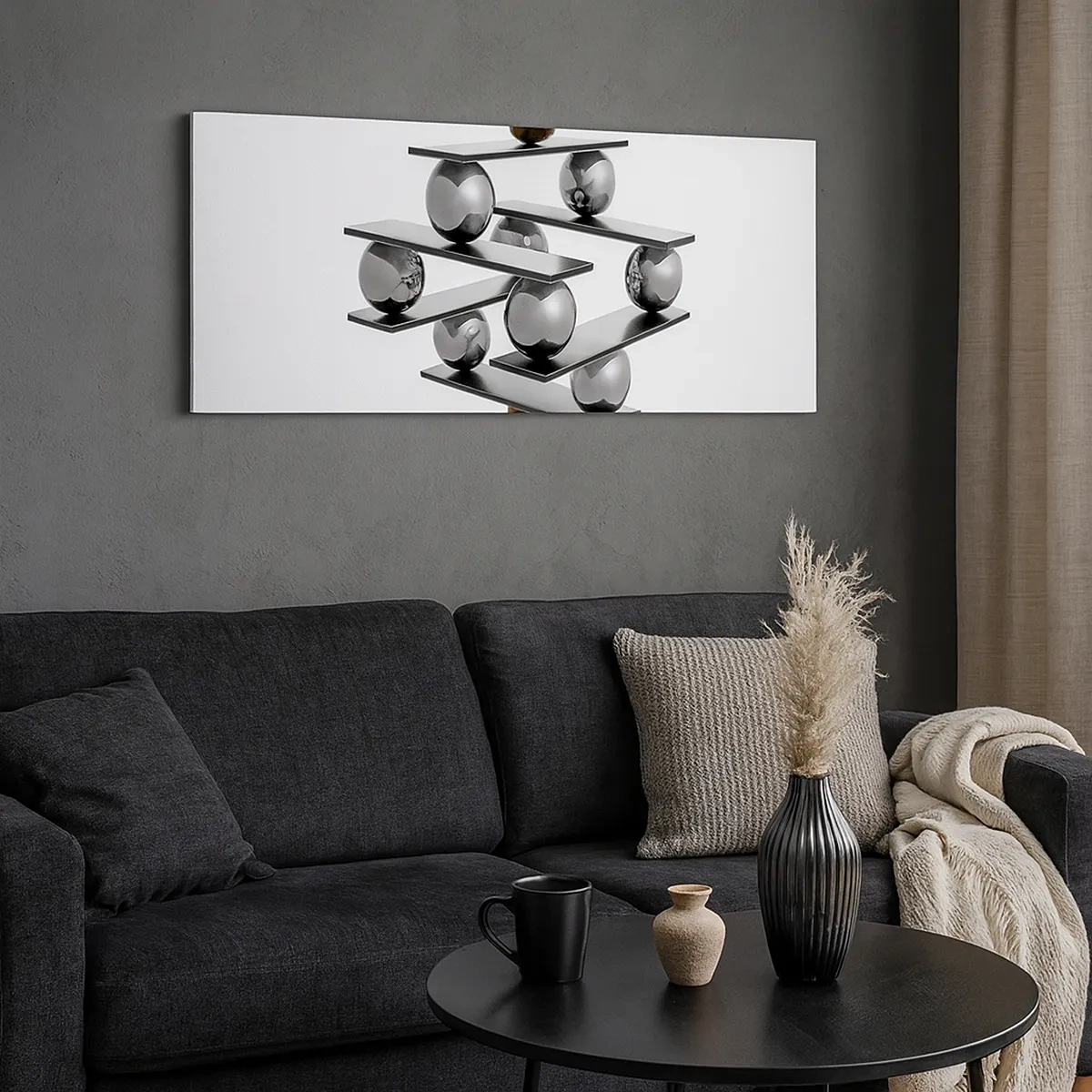 Cuadro sobre lienzo - Impresión de Imagen - Balance de oro y plata - 30x30 cm