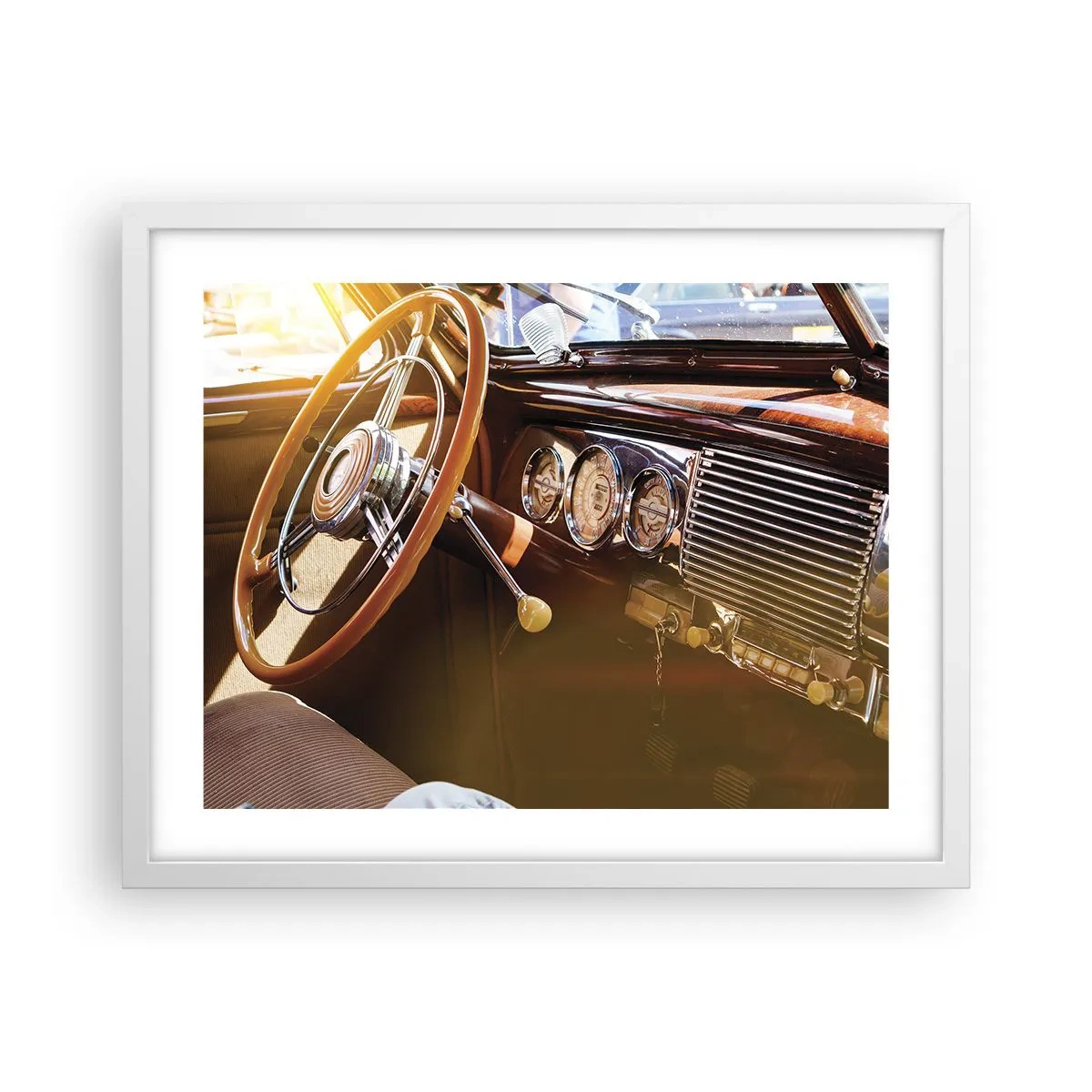 Póster en marco blanco - Un soplo de lujo del pasado - 50x40 cm