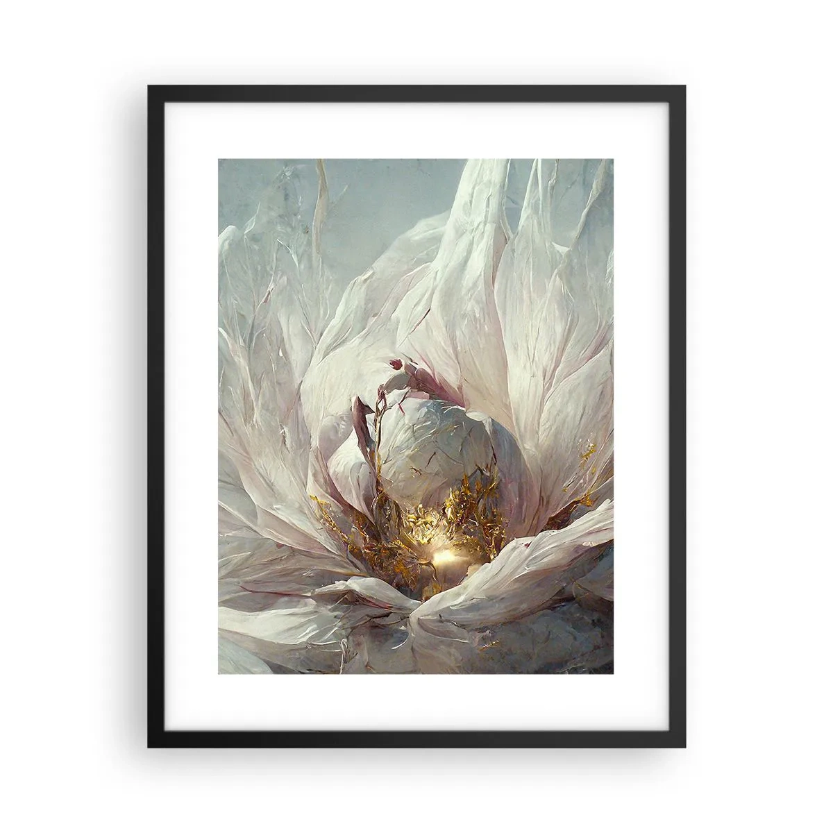 Póster en marco negro - Florece una vez cada cien años - 40x50 cm