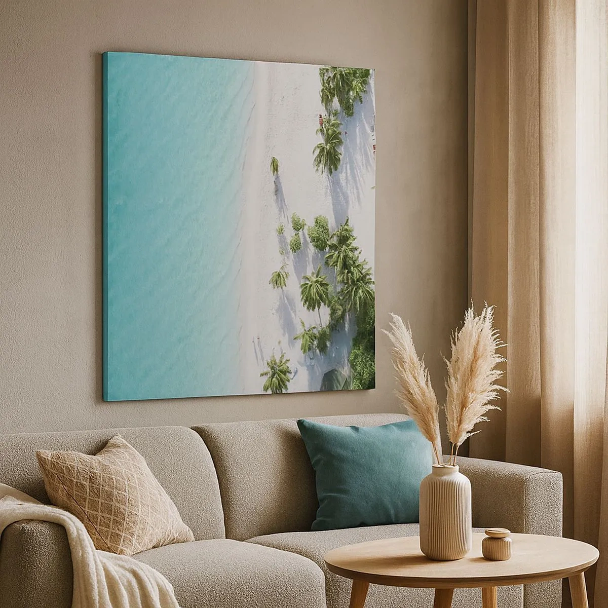 Cuadro sobre lienzo - Impresión de Imagen - Vacaciones en el paraíso - 30x30 cm