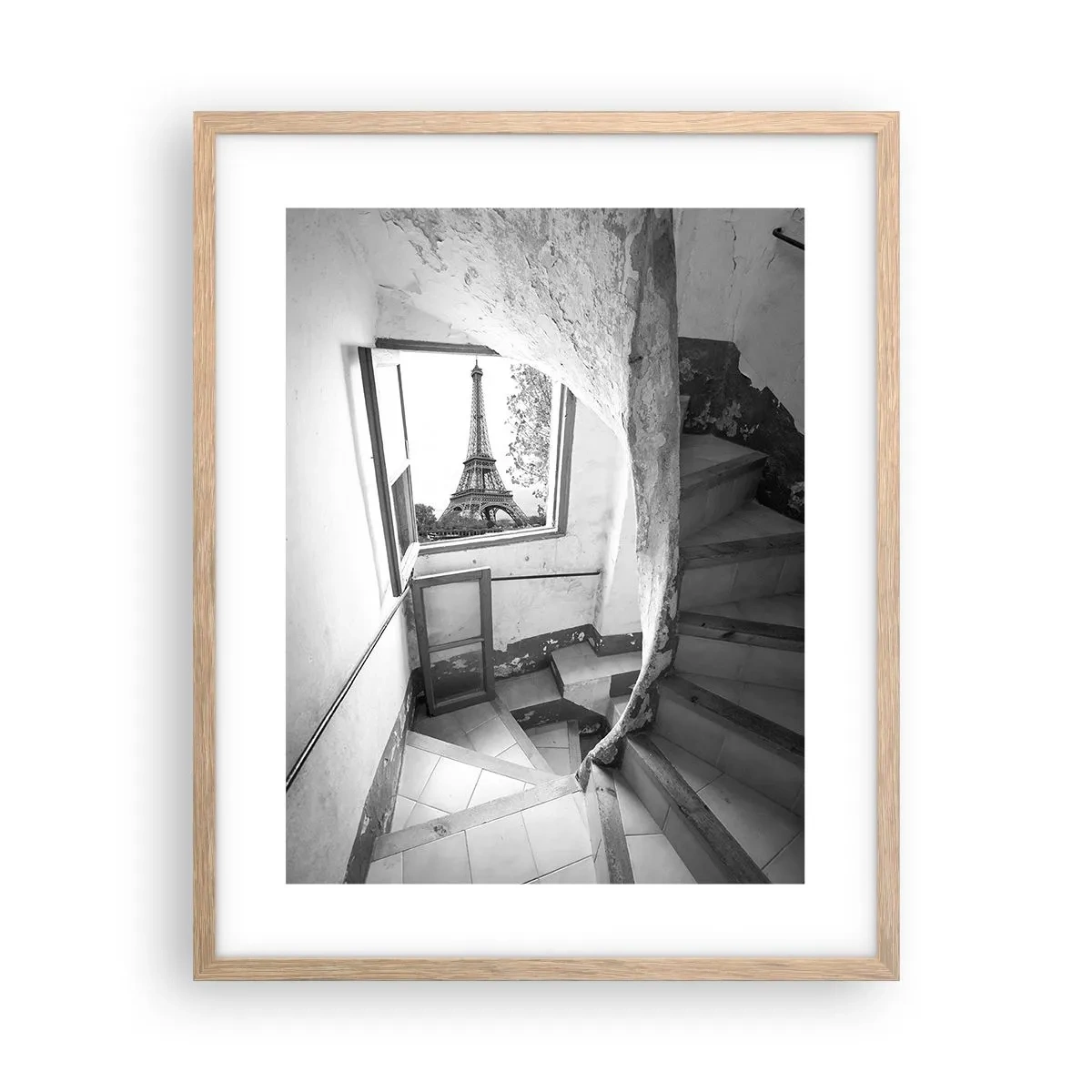 Póster en marco roble claro - ¡Qué vistas! - 40x50 cm