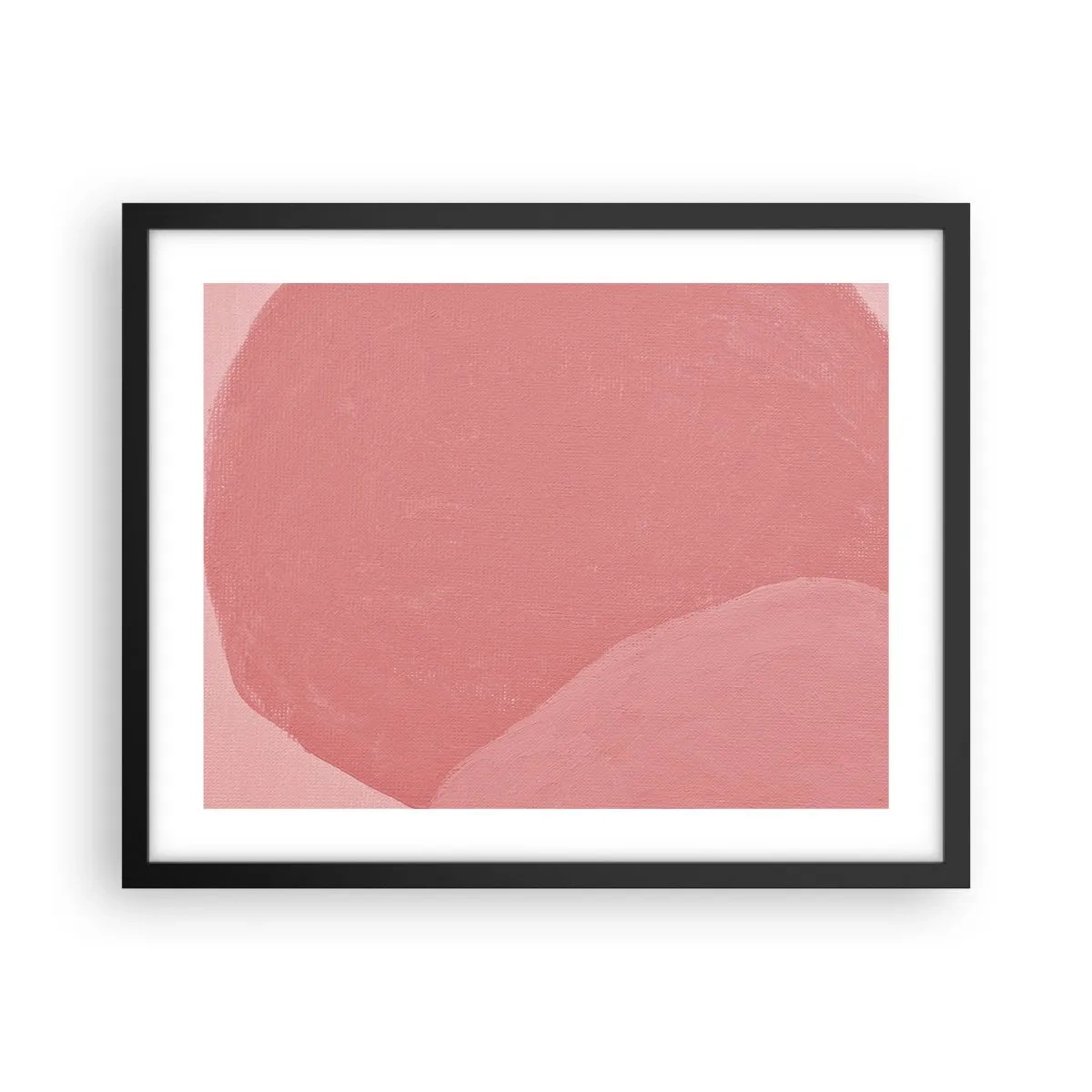 Póster en marco negro - Composición orgánica en rosa - 50x40 cm