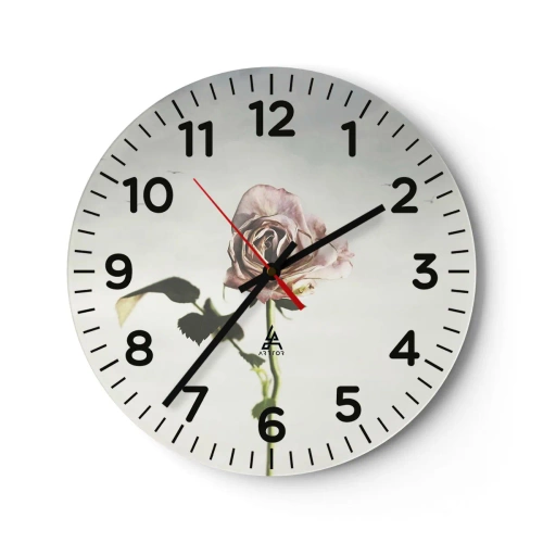 Reloj de pared - Reloj de vidrio - Bienvenida a la primavera - 30x30 cm