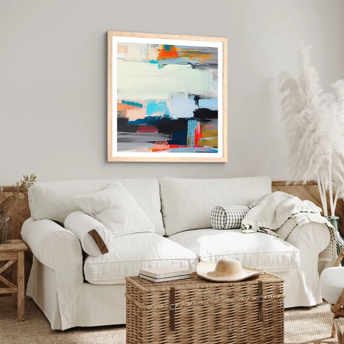 Póster en marco roble claro - ¿Existe un método único? - 50x50 cm