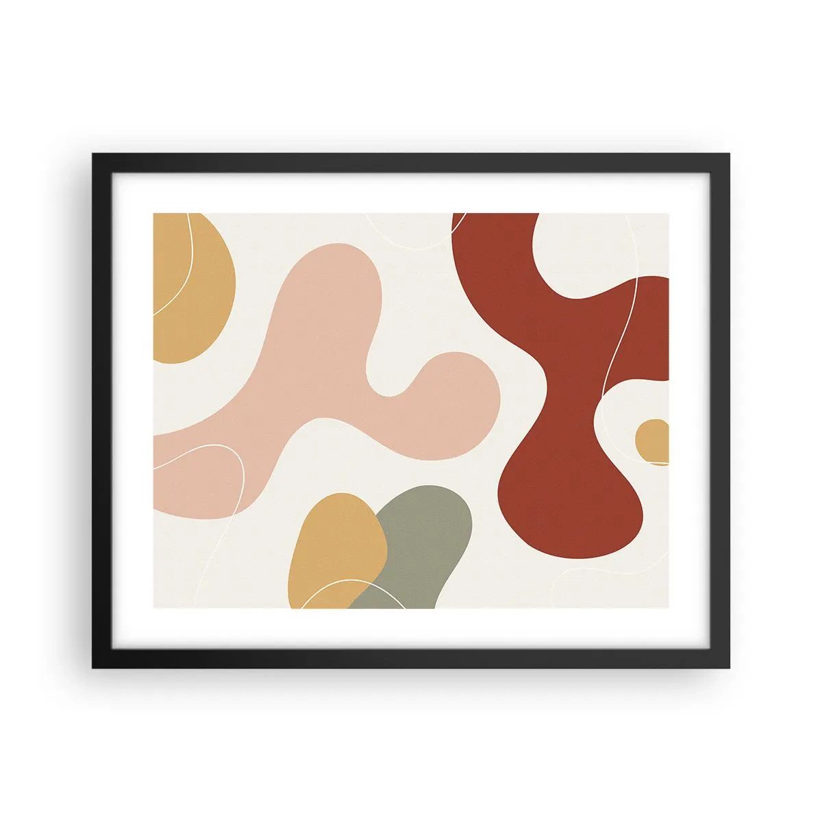 Póster en marco negro - La esencia de la pintura - 50x40 cm