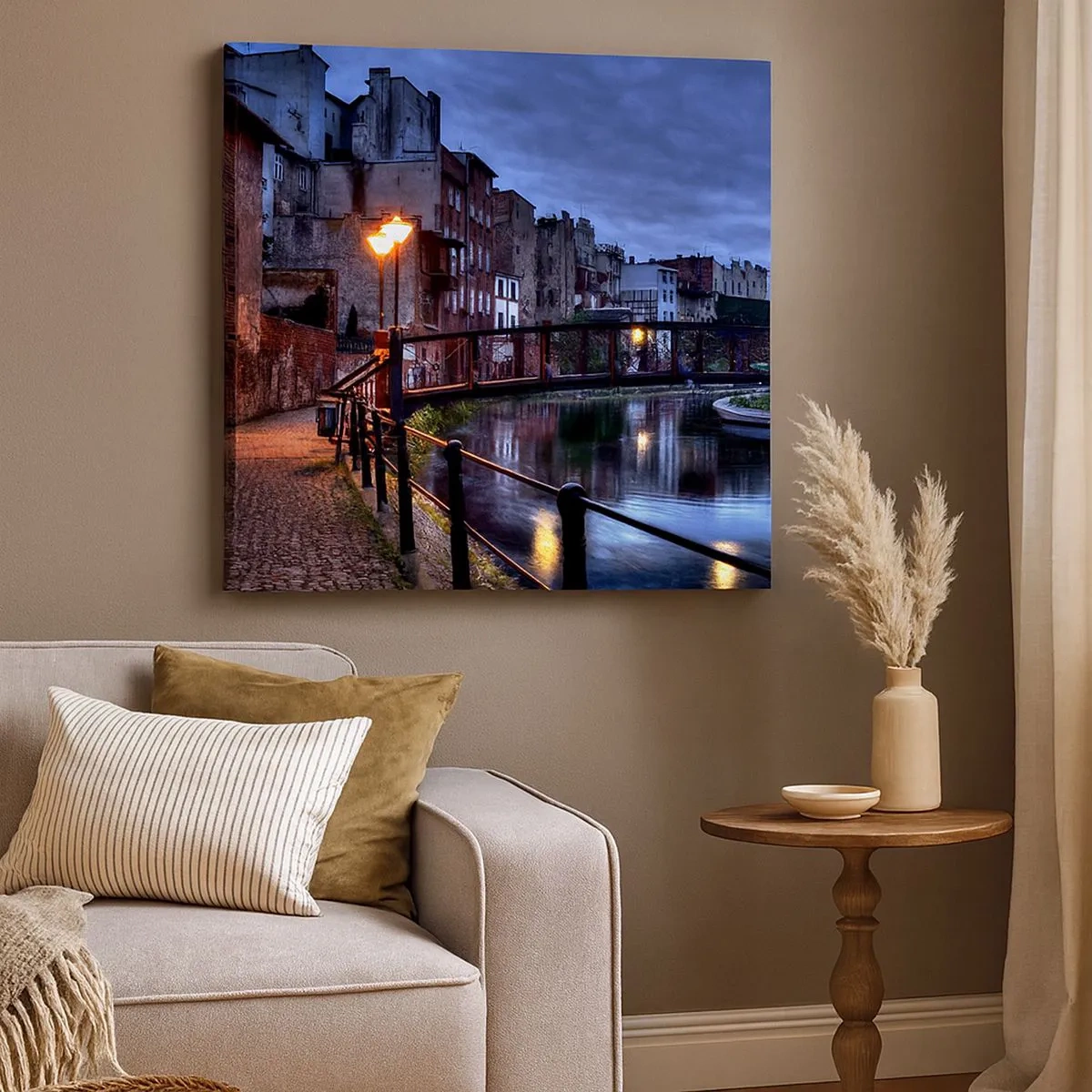 Cuadro sobre lienzo - Impresión de Imagen - No conocías Bydgoszcz así - 30x30 cm