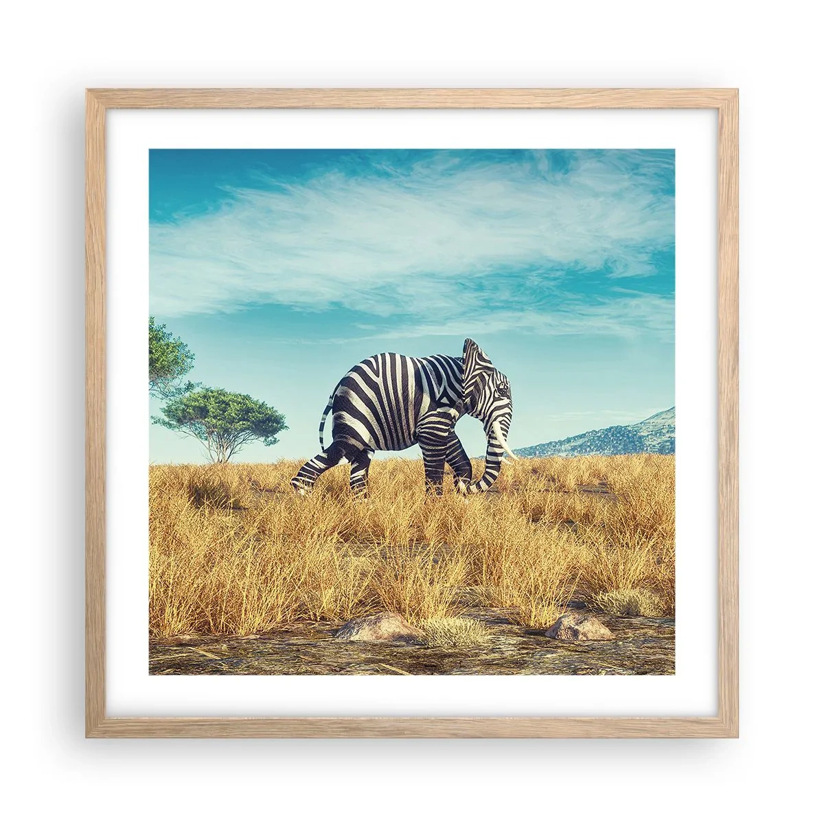 Póster en marco roble claro - El gris ya no está de moda - 50x50 cm