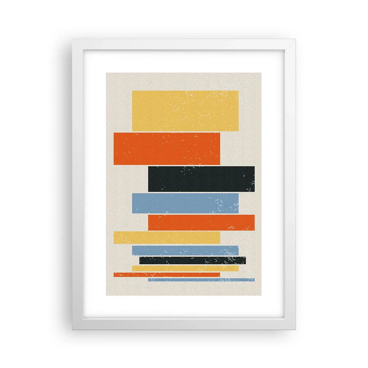 Póster en marco blanco - Barras multicolor - 30x40 cm