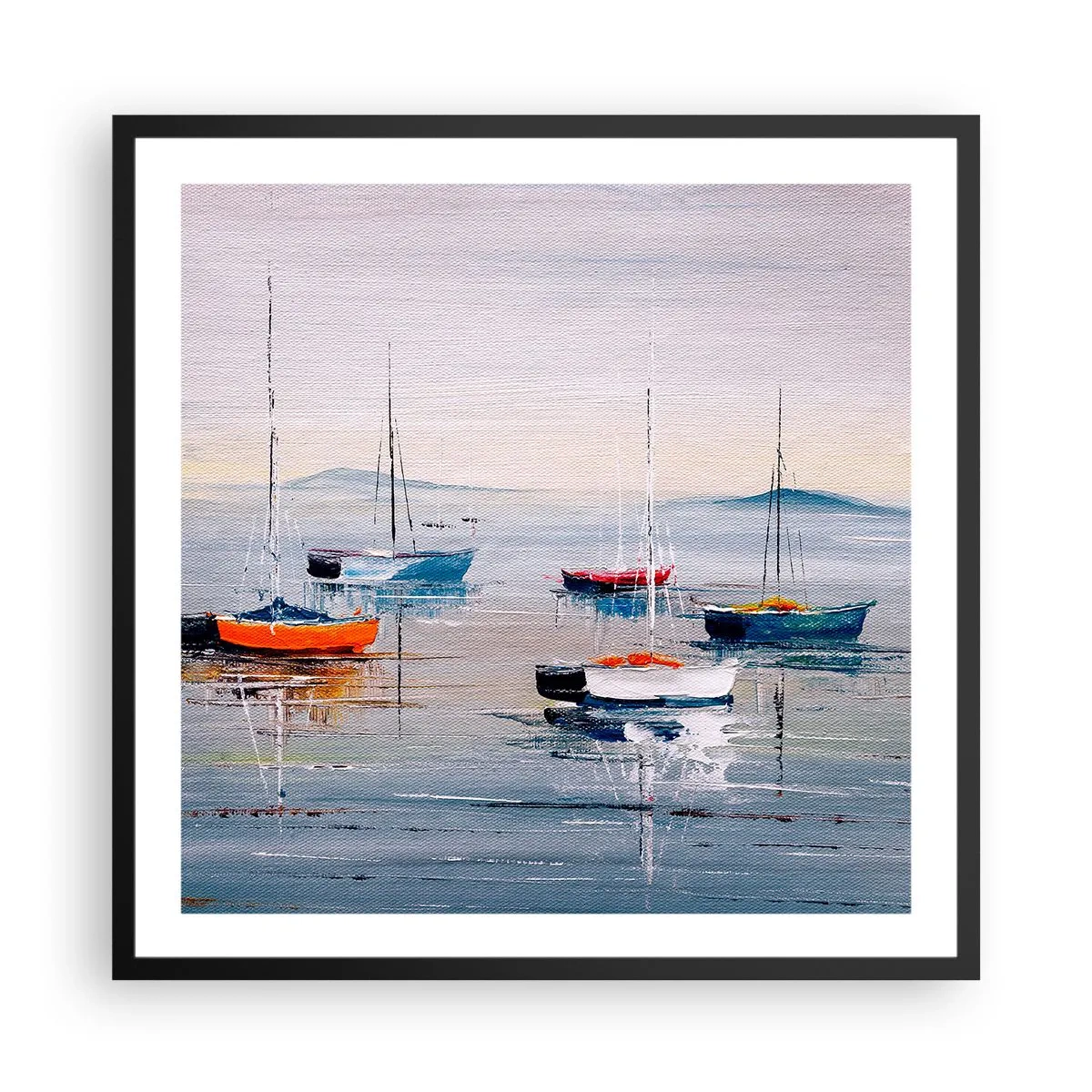 Póster en marco negro - Un más que merecido descanso - 60x60 cm