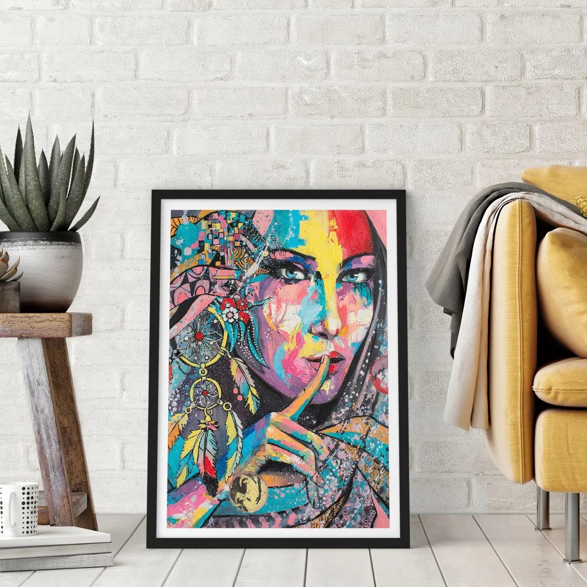 Póster en marco negro - Silencio hasta que entiendas - 30x40 cm