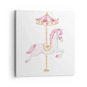 Cuadro sobre lienzo - Impresión de Imagen - Partió al galope - 70x70 cm