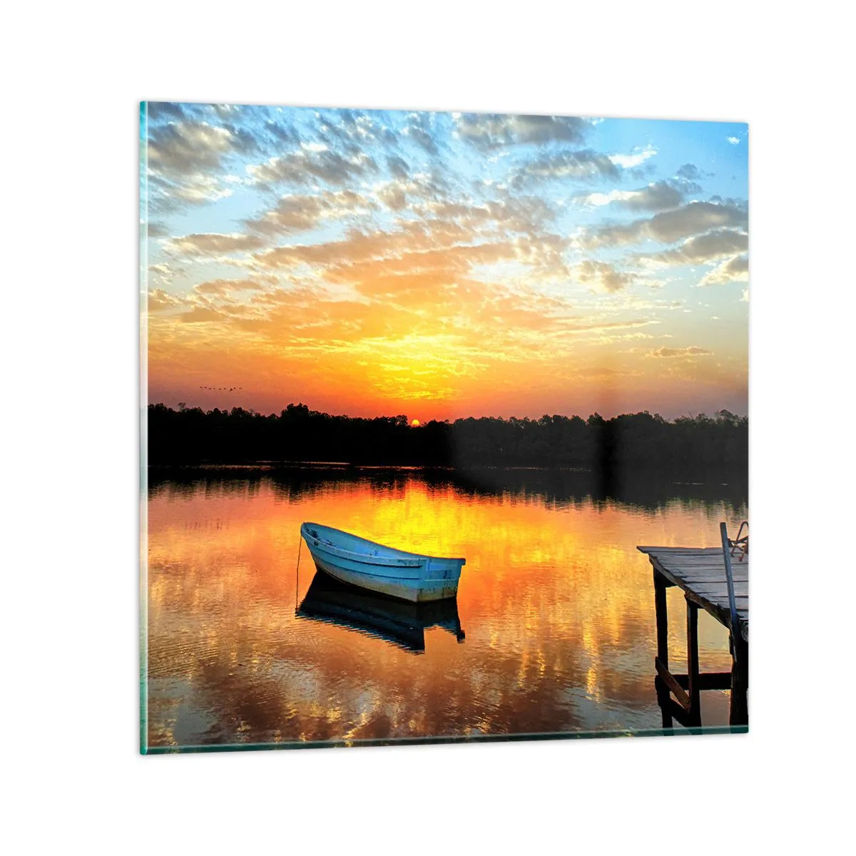 Cuadro sobre vidrio - Impresiones sobre Vidrio - Mirar, escuchar, meditar - 70x70 cm