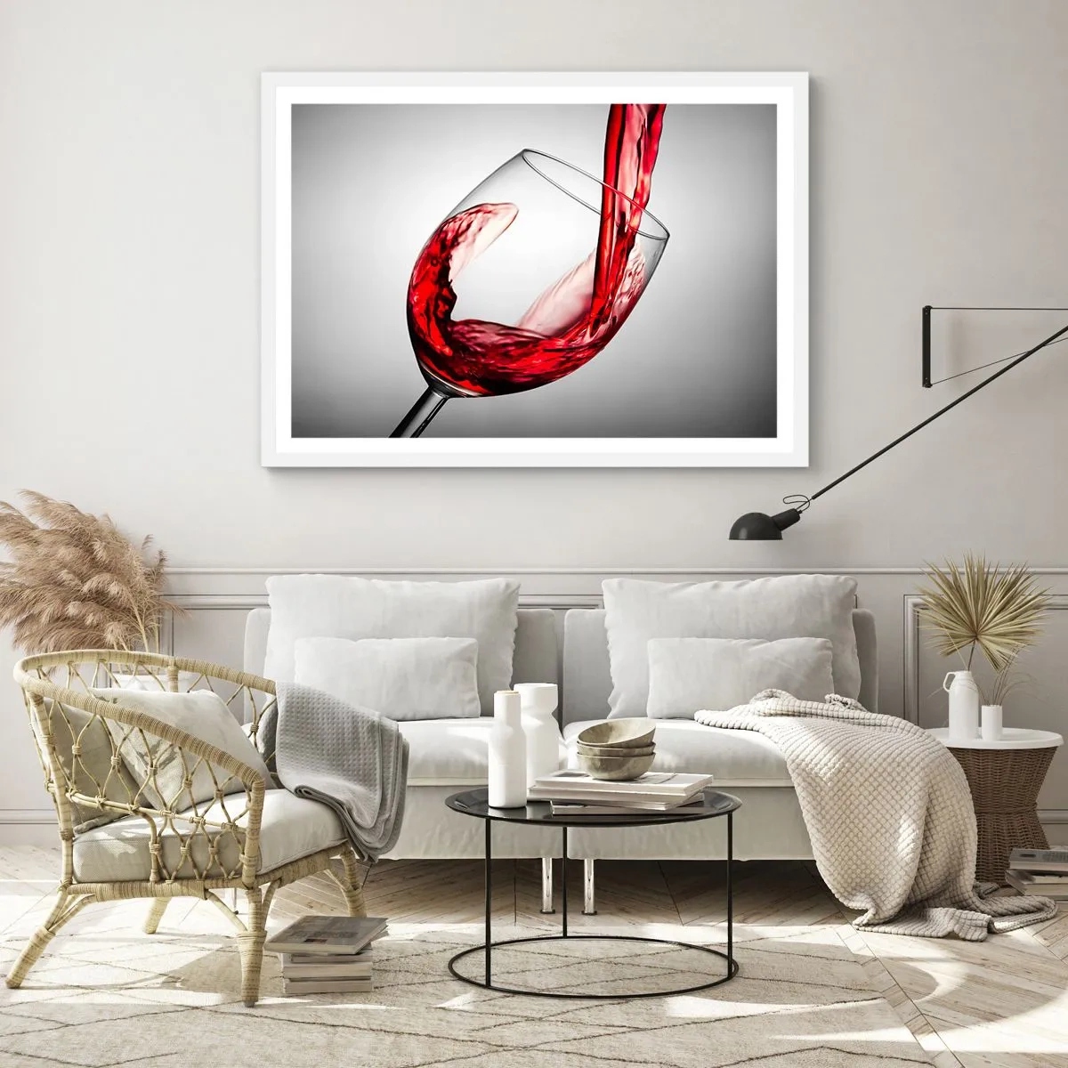 Póster en marco blanco - Color - Movimiento - Sonido - 40x30 cm