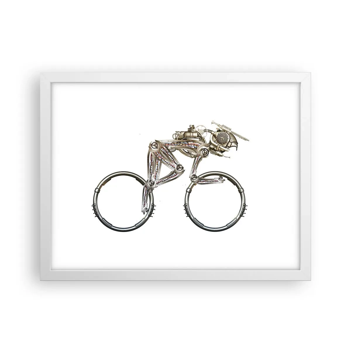 Póster en marco blanco - Una magnífica máquina - 40x30 cm