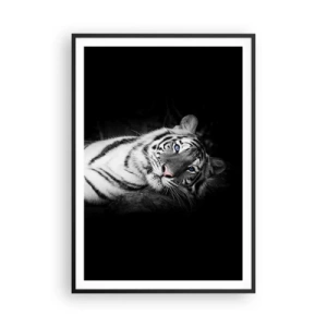 Póster en marco negro - Salvaje y tranquilo - 70x100 cm