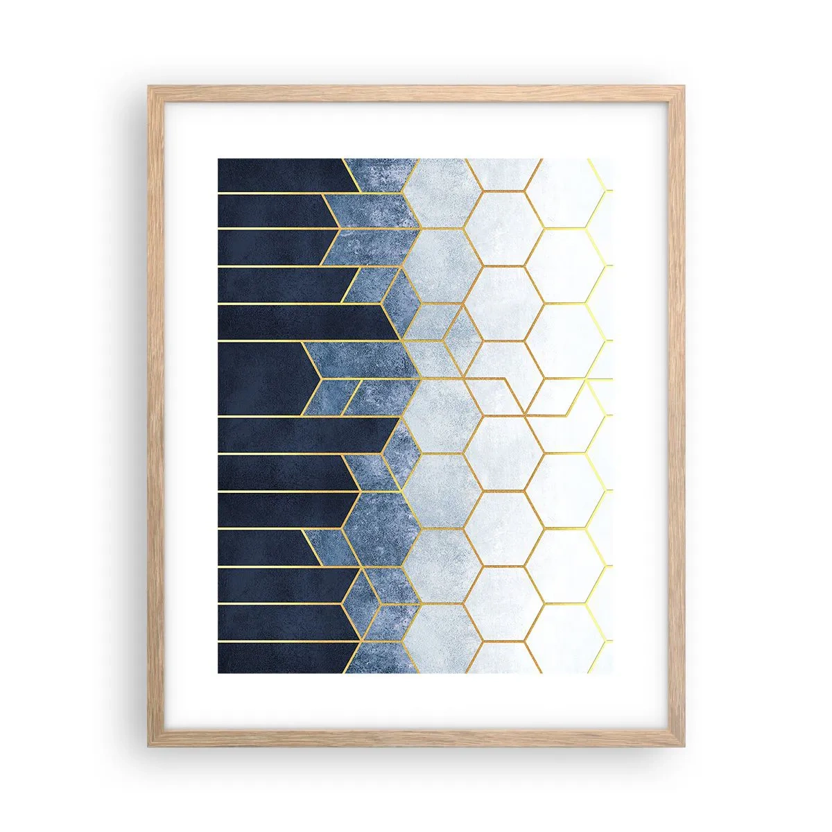 Póster en marco roble claro - Composición rítmica visual - 40x50 cm