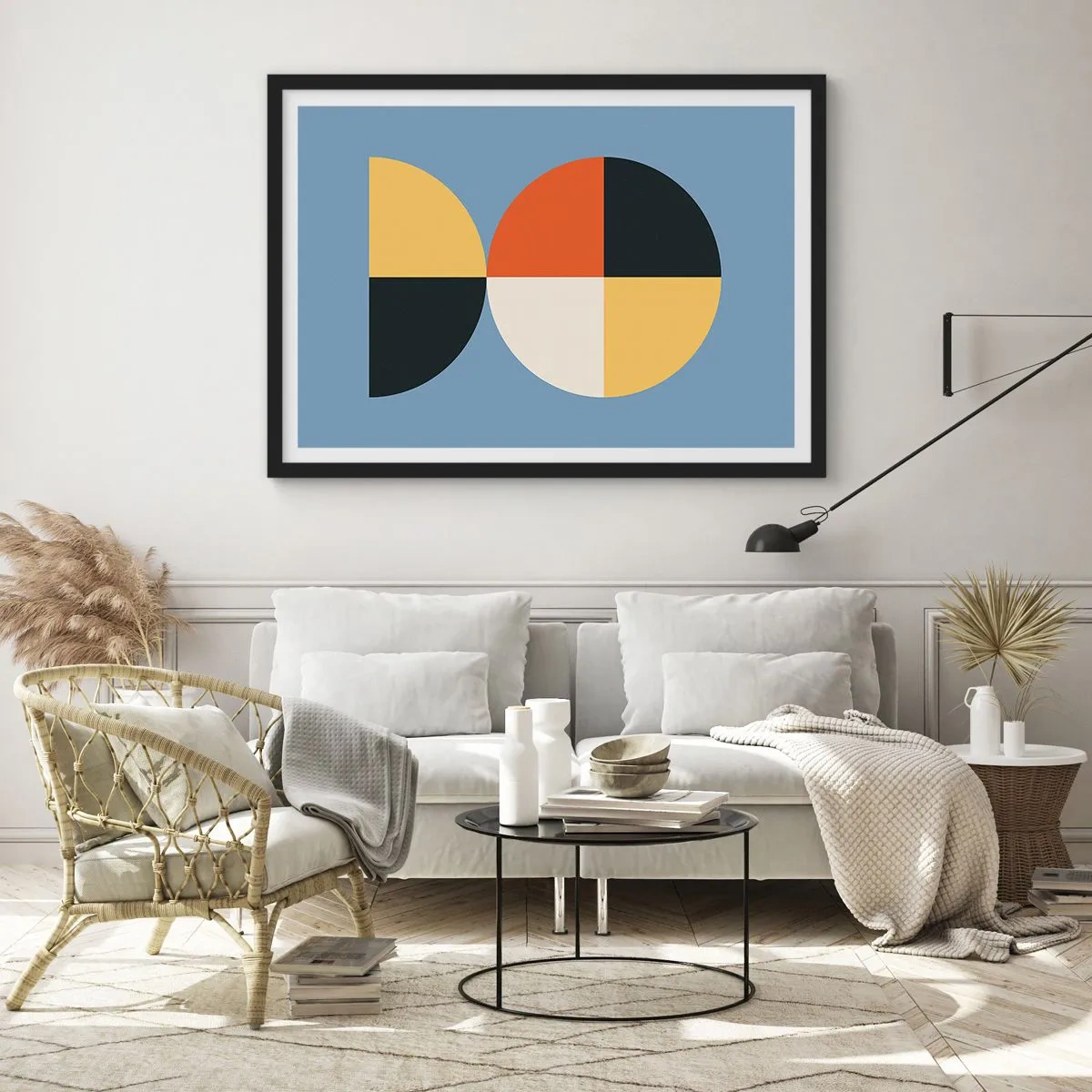 Póster en marco negro - Mira y cuenta - 91x61 cm