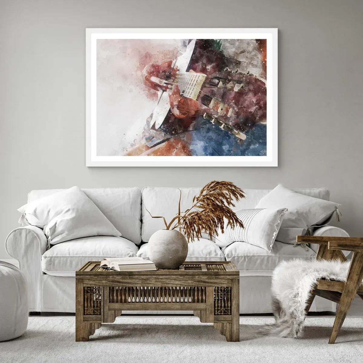 Póster en marco blanco - ¿Y qué opinas? - 91x61 cm