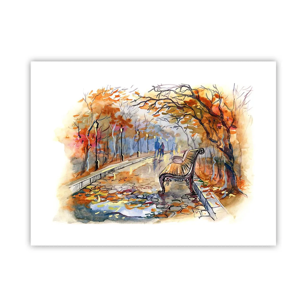 Póster - Caminemos juntos hacia el otoño - 40x30 cm