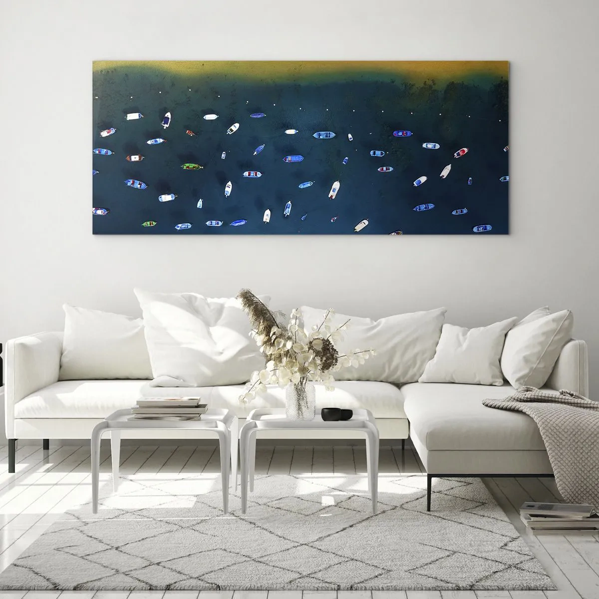 Cuadro sobre vidrio - Impresiones sobre Vidrio - Un juego de vacaciones - 100x40 cm