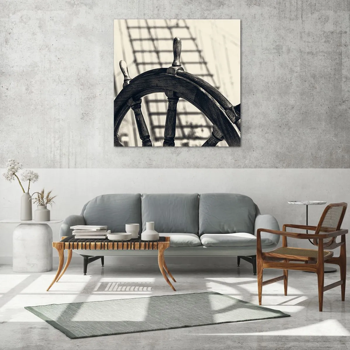 Cuadro sobre vidrio - Impresiones sobre Vidrio - Un cuento marino - 70x70 cm