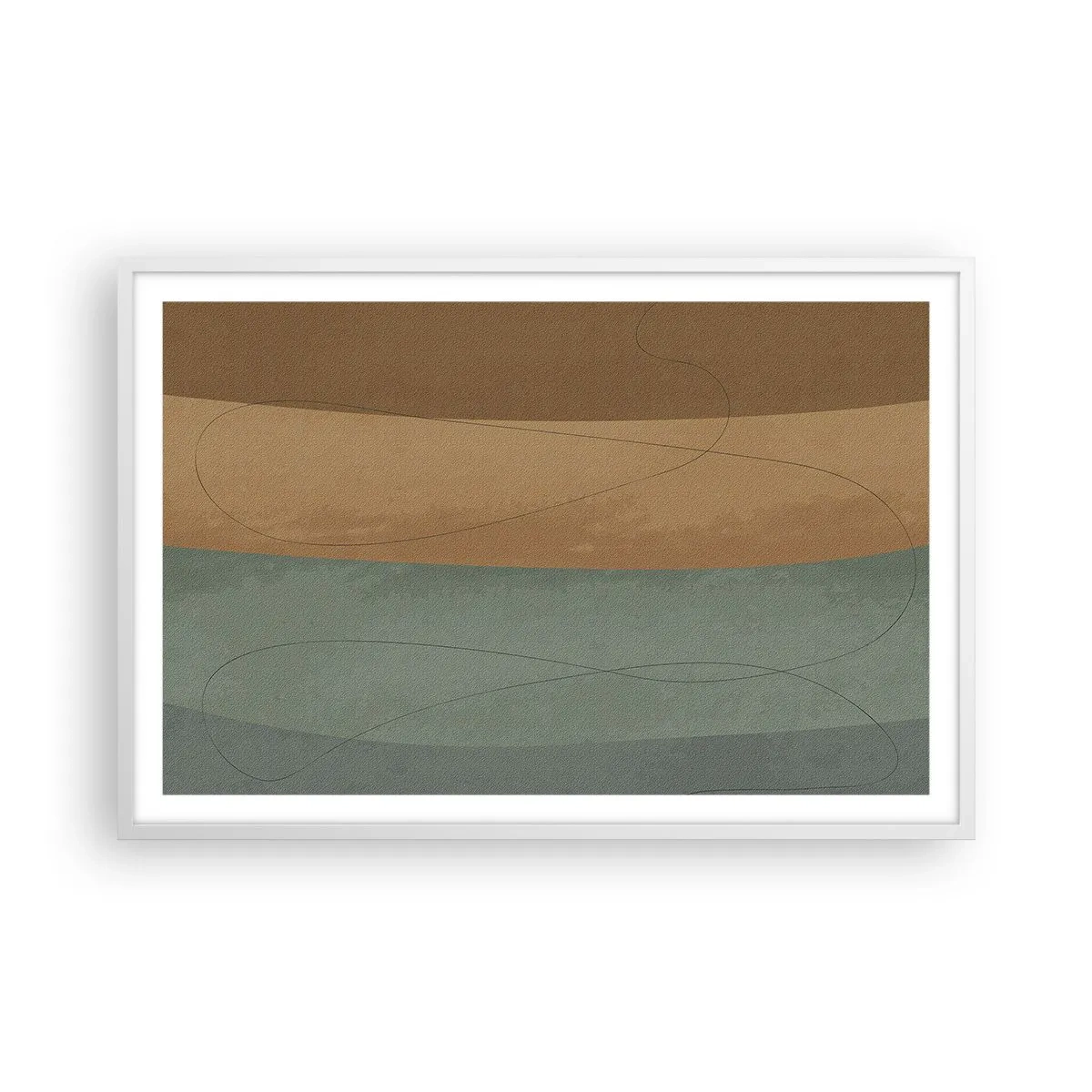 Póster en marco blanco - Composición horizontal - 91x61 cm