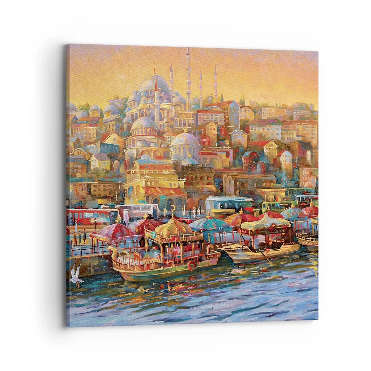 Cuadro sobre lienzo - Impresión de Imagen - Una historia en Estambul - 70x70 cm