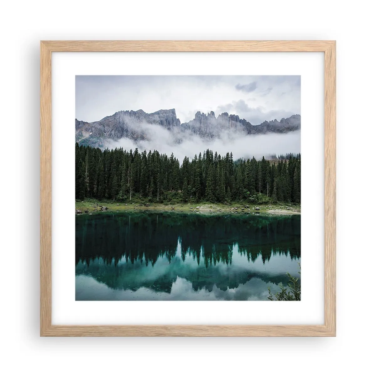 Póster en marco roble claro - Calla, calla, no despertemos al agua dormida.... - 40x40 cm