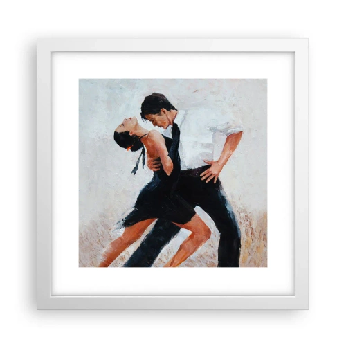 Póster en marco blanco - El tango de mis sueños - 30x30 cm