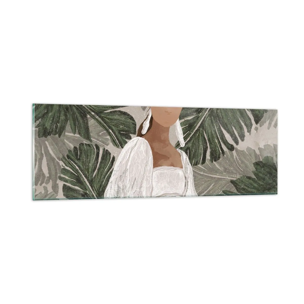 Cuadro sobre vidrio - Impresiones sobre Vidrio - Retrato exótico - 90x30 cm