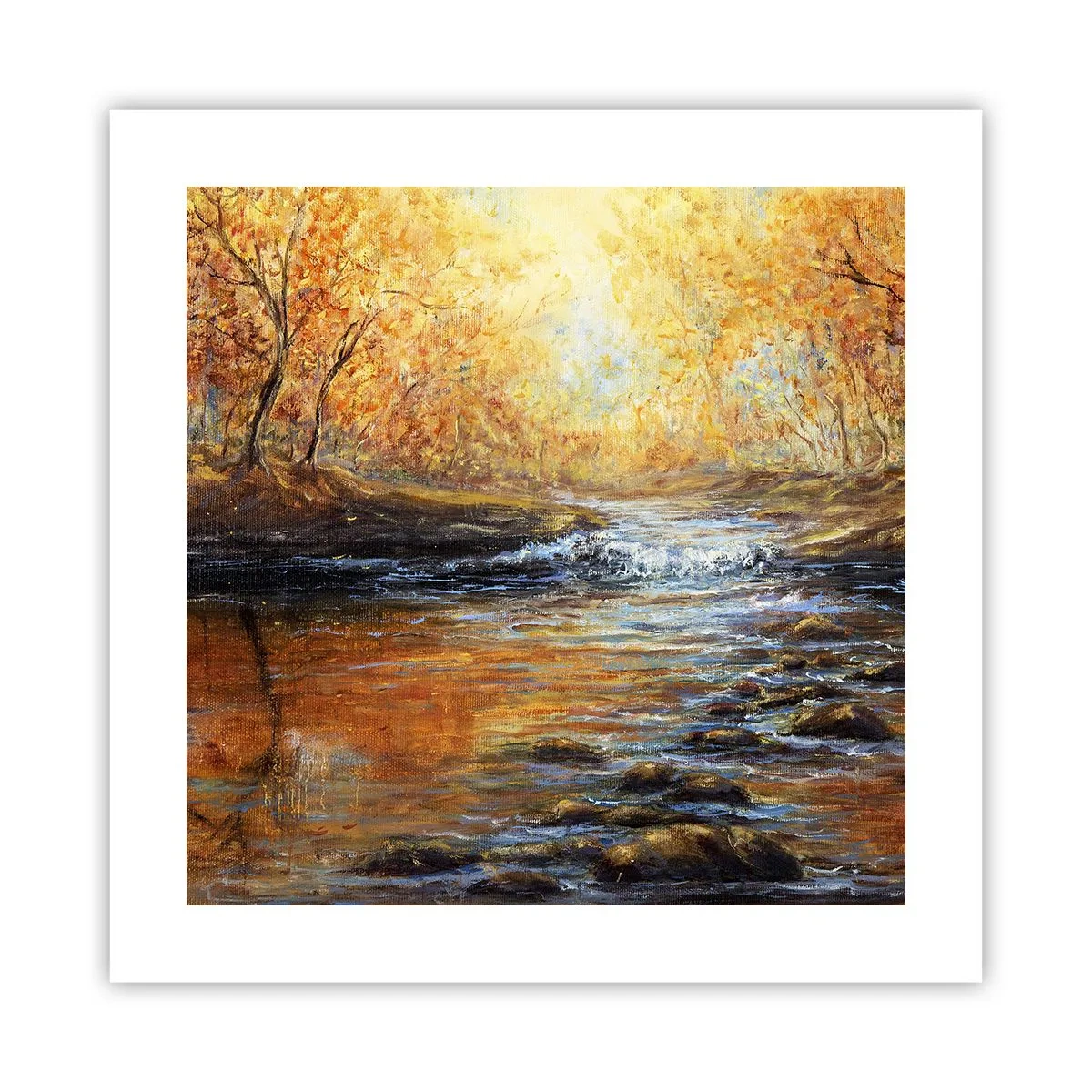 Póster - Arroyo de oro - 40x40 cm