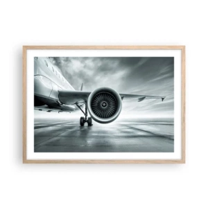 Póster en marco roble claro - Hay poder - 70x50 cm