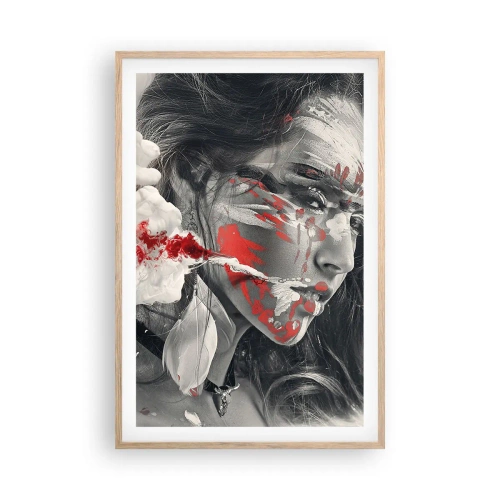 Póster en marco roble claro - En los humos del absurdo - 61x91 cm