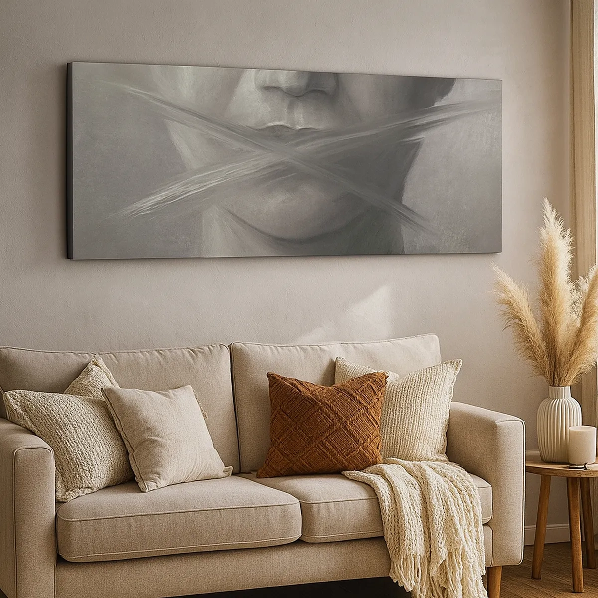 Cuadro sobre lienzo - Impresión de Imagen - Ni una palabra - 30x30 cm