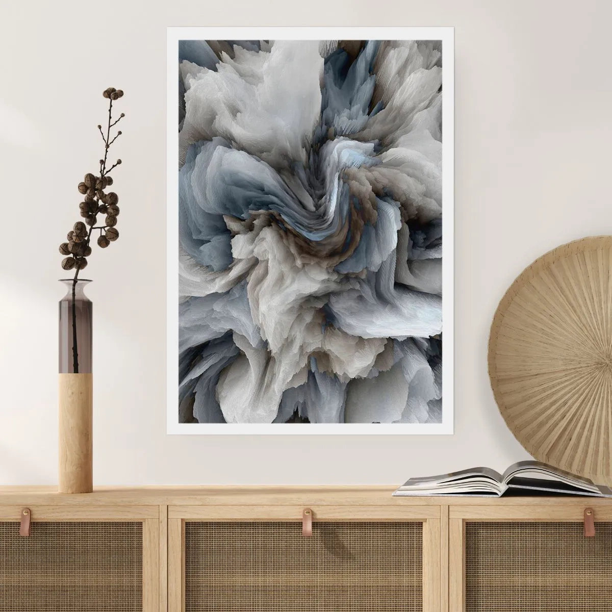 Póster - Piedra y flor - 61x91 cm