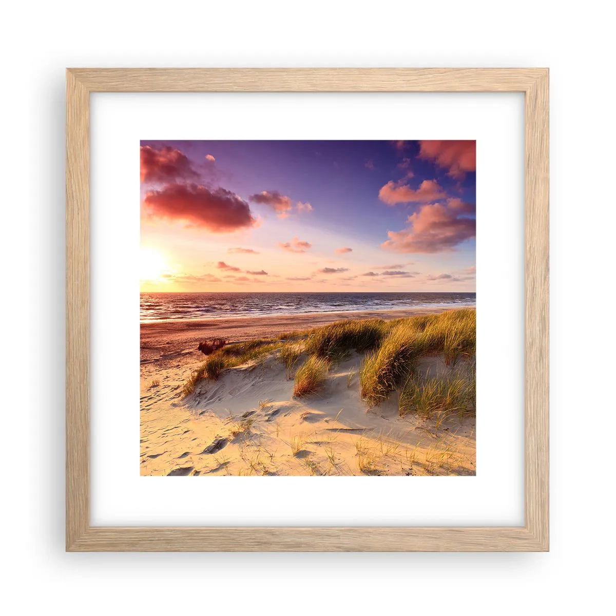 Póster en marco roble claro - Se siente la brisa veraniega - 30x30 cm