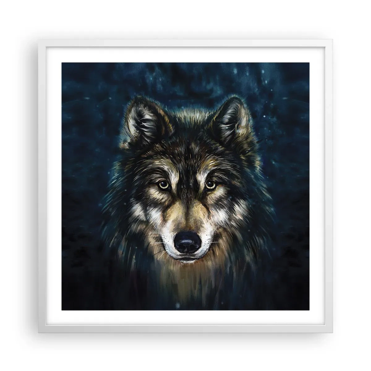 Póster en marco blanco - ¿Alfa? Y omega - 60x60 cm