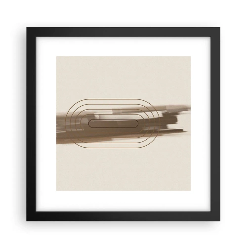 Póster en marco negro - Un soplo de gris - 30x30 cm