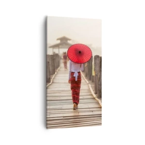 Cuadro sobre lienzo - Impresión de Imagen - En un viejo puente - 55x100 cm