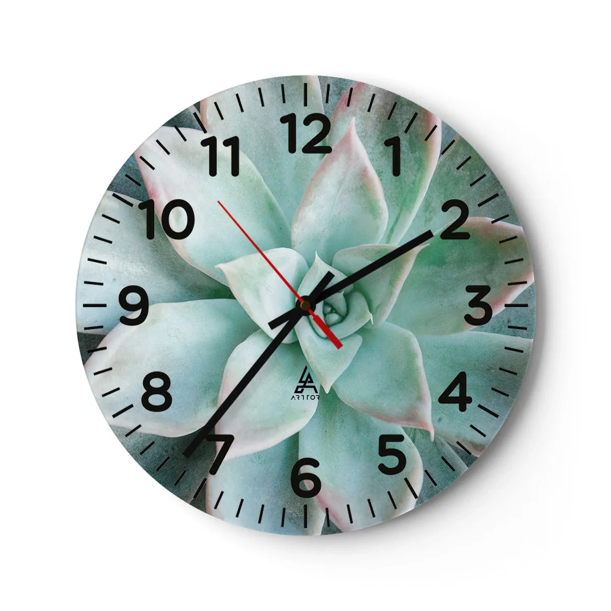 Reloj de pared - Reloj de vidrio - El corazón del desierto - 40x40 cm