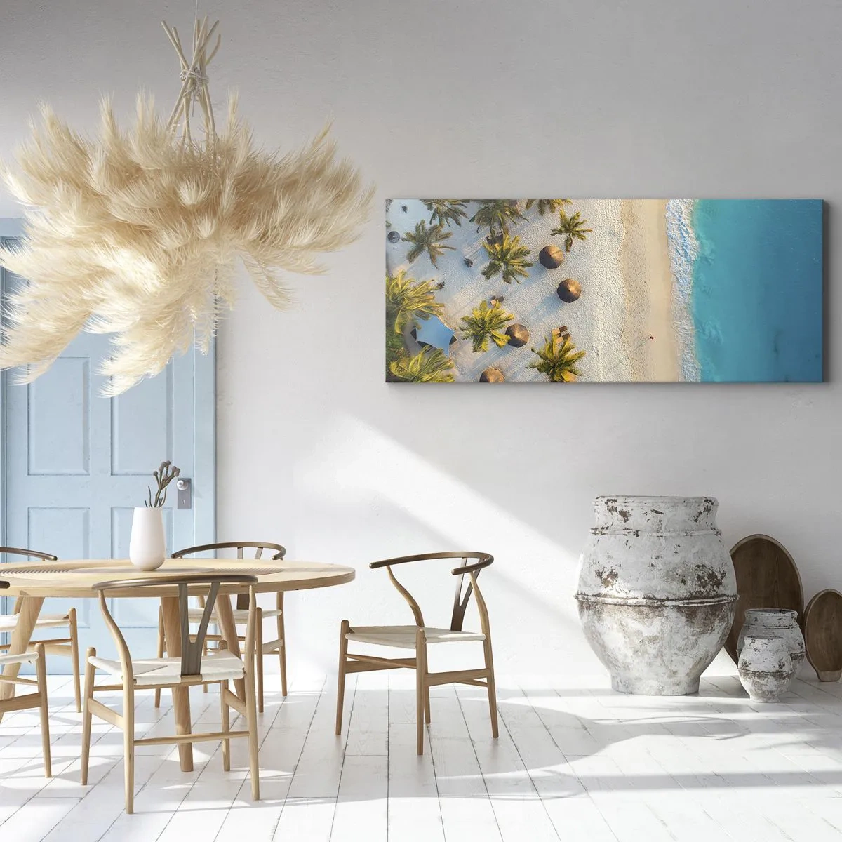 Cuadro sobre lienzo - Impresión de Imagen - Bienvenidos al paraíso - 100x40 cm