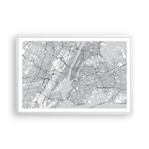 Póster en marco blanco - Anatomía de una metrópolis - 91x61 cm