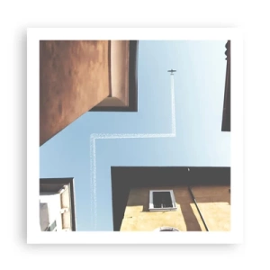 Póster - Por encima del laberinto urbano - 60x60 cm