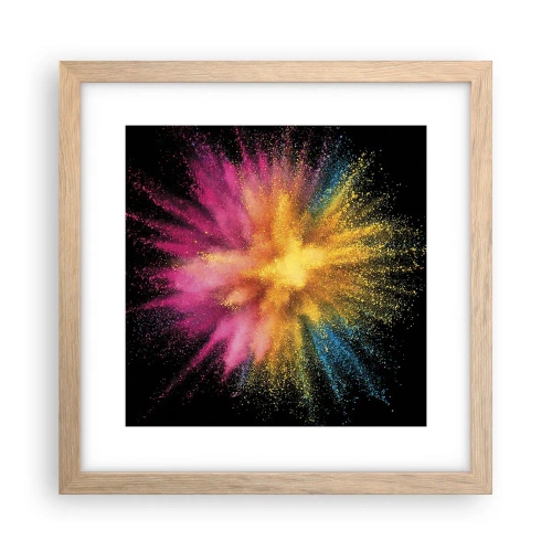 Póster en marco roble claro - El nacimiento de los colores - 30x30 cm