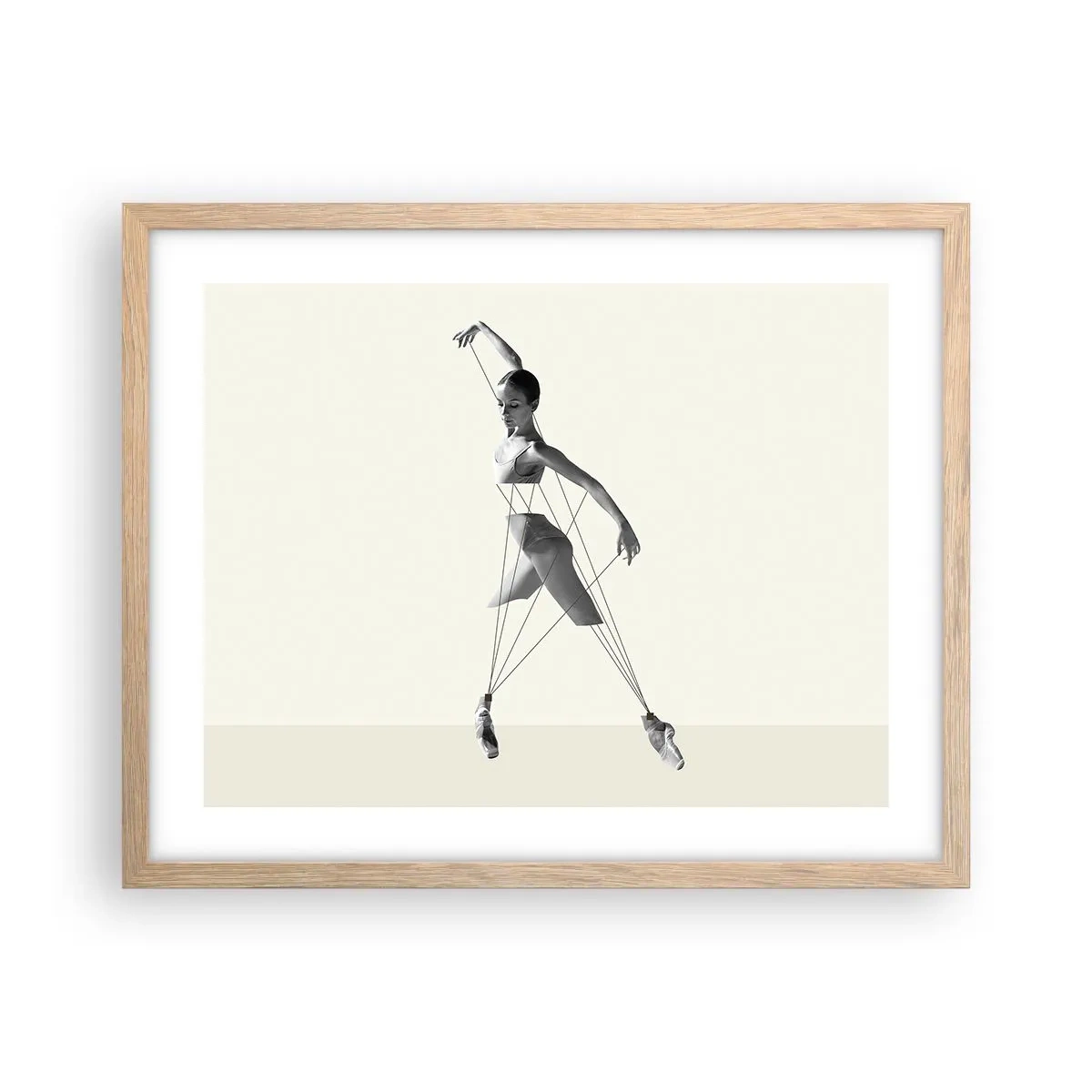 Póster en marco roble claro - Títere de sí misma - 50x40 cm