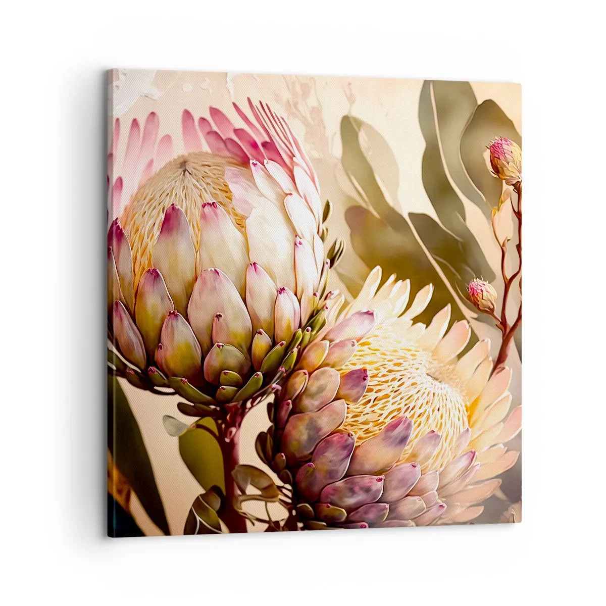 Cuadro sobre lienzo - Impresión de Imagen - Abrazados con ternura - 60x60 cm