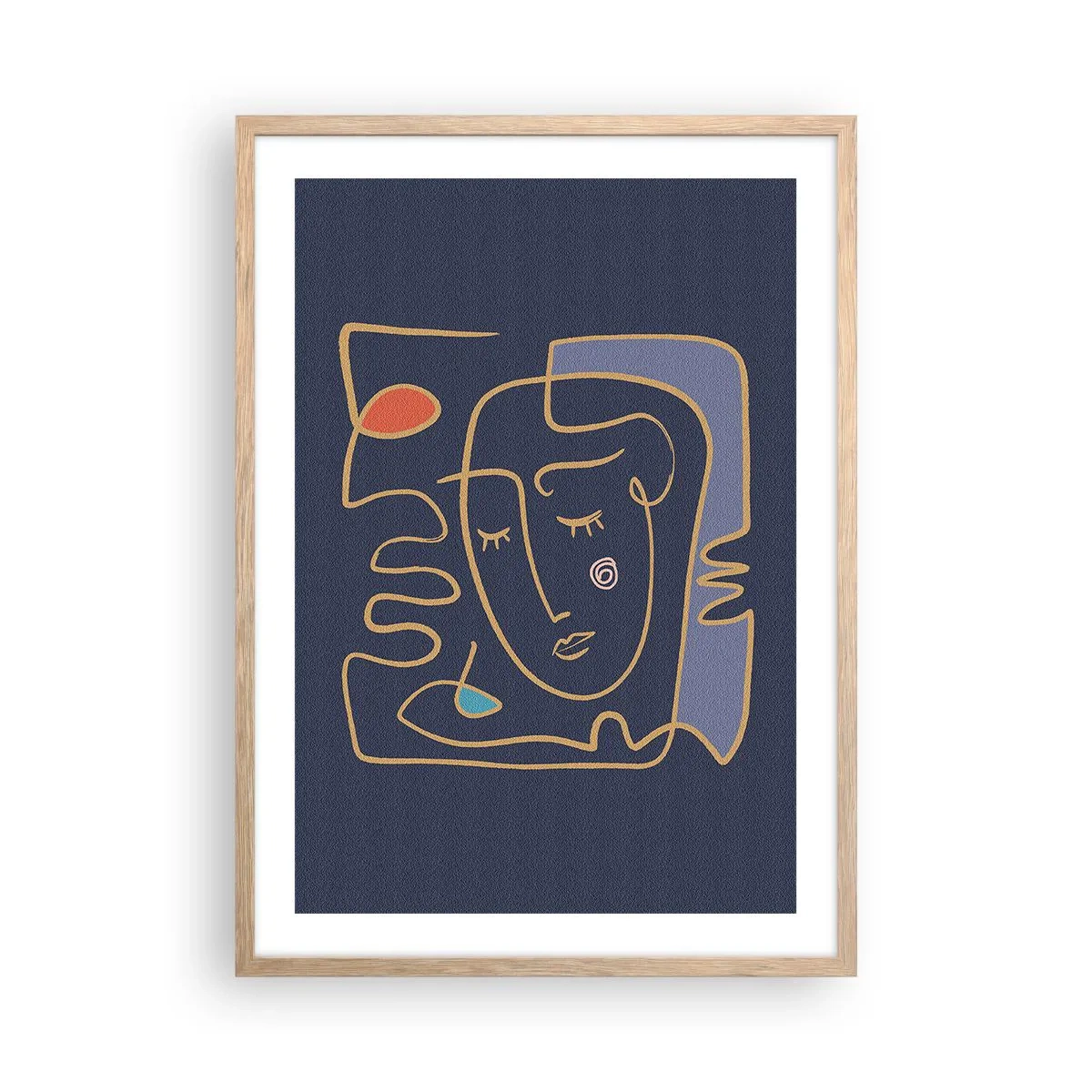 Póster en marco roble claro - En un maravilloso sueño - 50x70 cm