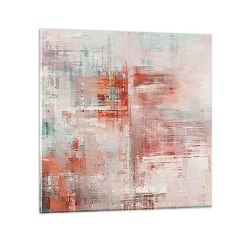 Cuadro sobre vidrio - Impresiones sobre Vidrio - Niebla rosa - 70x70 cm