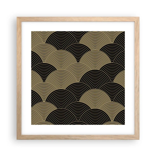 Póster en marco roble claro - Multiplicación de la unidad - 40x40 cm